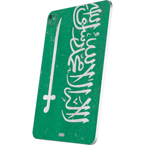 Saudi Arabia Flag Distressed iPad Pro 13in M4 (2024) Skin
